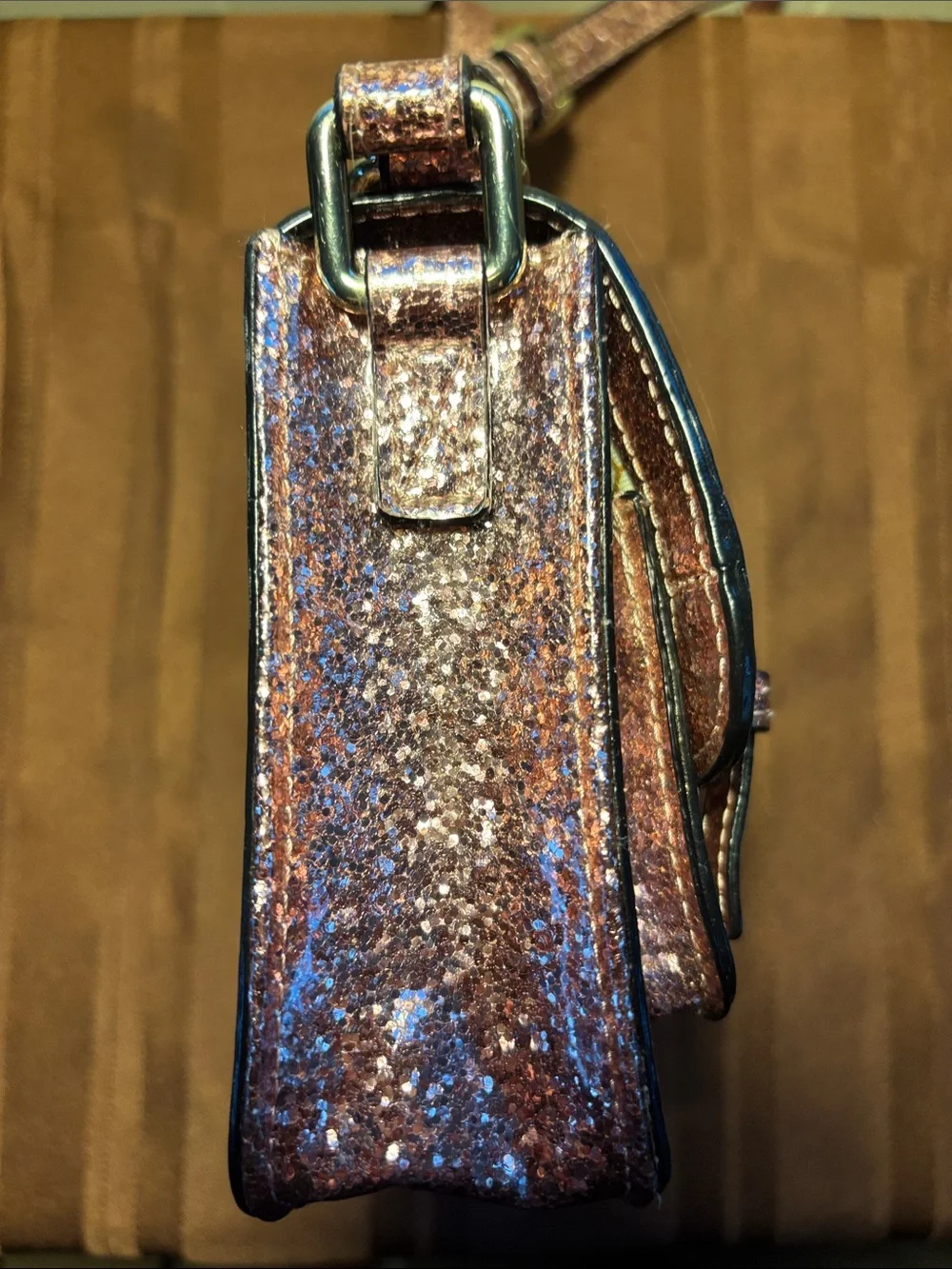 Kate Spade NY Girls' Glitter Scout Crossbody Bag Rose Pink (EUC/GUC - see pics)